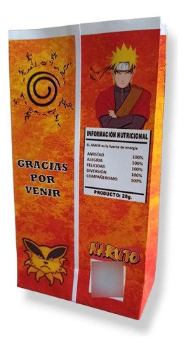 10 Bolsitas Sorpresita Personalizada Naruto- Kotillonk - Imagen 2