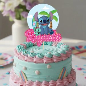 Topper O Pincho Para Torta Stich Personalizado Stitch