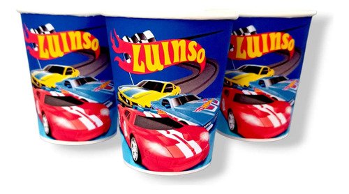 Pack 10 Vasos Descartables Cotillón Hotwhells Personalizable Fucsia - Imagen 2