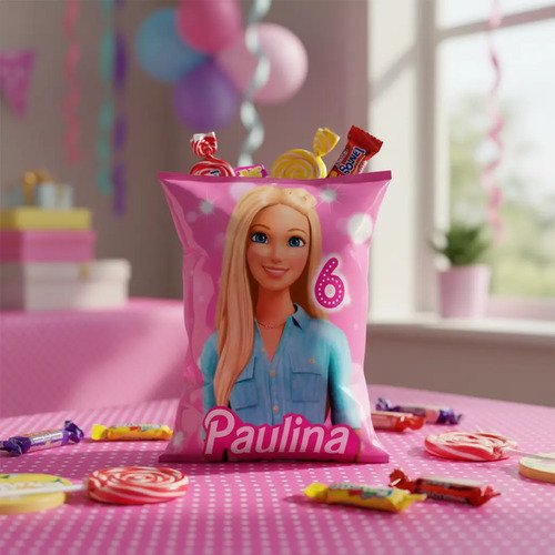 Bolsas Para Sorpresitas Chips Bags Barbie 10 Unid- K - Imagen 7