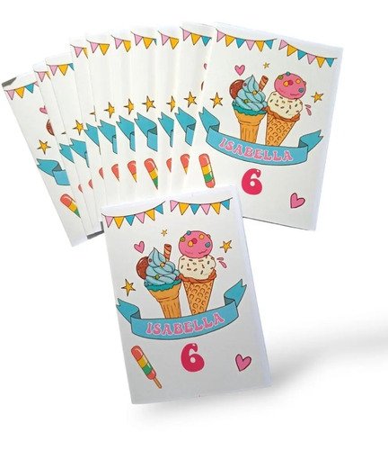 20 Libros Para Colorear Personalizados Heladitos- K