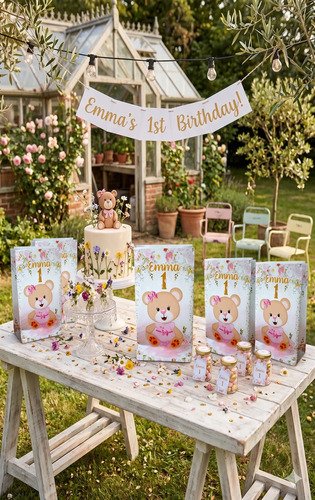 15 Bolsas Golosineras Cumpleaños Osita - Imagen 3