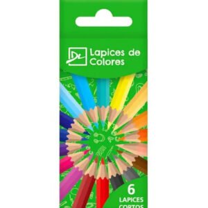 Lapices De Colores Cortos Para Sorpresita 6 Colores