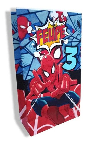 30 Bolsas Golosineras, Sorpresitas Cumpleaños Spiderman-k
