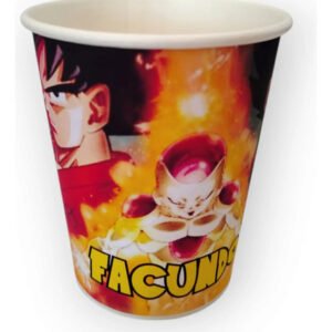 Pack 10 Vasos Descartables Dragon Ball Personalizable Fucsia