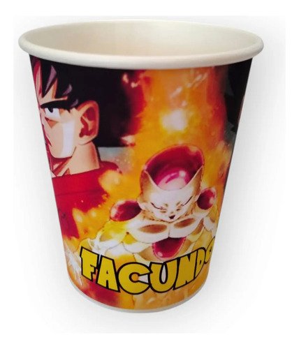 Pack 10 Vasos Descartables Dragon Ball Personalizable Fucsia