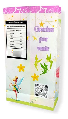 Bolsas Bolsitas Para Sorpresitas Tinkerbell Papel - Imagen 2