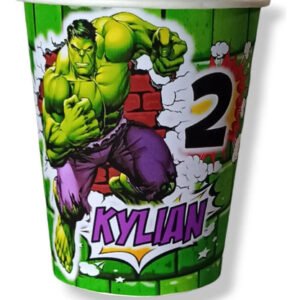 Pack X 10 Vasos Descartables Hulk - K Verde Musgo