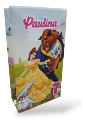 20 Bolsas Sorpresitas Cumpleaños La Bella Y La Bestia