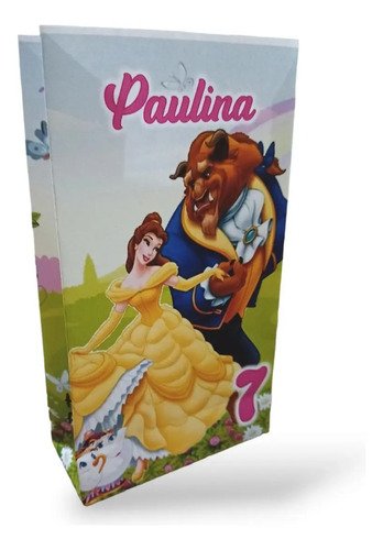 20 Bolsas Sorpresitas Cumpleaños La Bella Y La Bestia