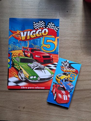 Souvenir Libritos Y Lapices De Colores Hotwheels X 10 - Imagen 4