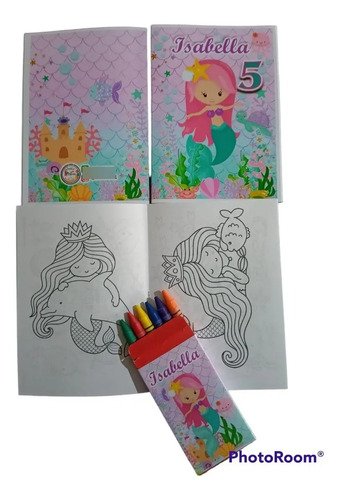 Libritos Para Colorear Y Lápices De Colores X 14- K - Imagen 4