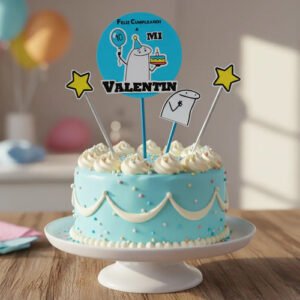 Cake Topper Flork Adorno Para Tortas Agua Flork