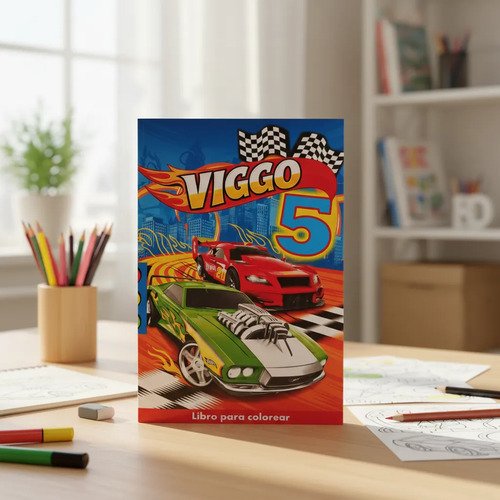 Souvenir Libritos Y Lapices De Colores Hotwheels X 10