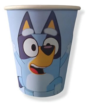 Vasos Para Cumple Infantil Perro Azul Divertido Decoracion Azul