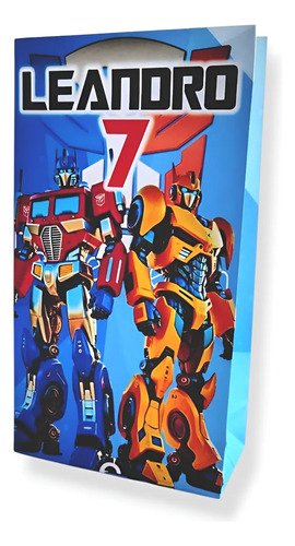 10 Bolsas Golosineras/sorpresitas Personalizadas Transformer