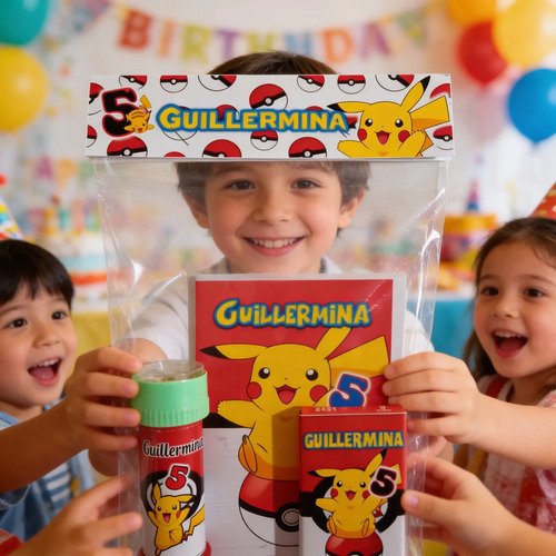 Sorpresitas Personalizadas Cumples Souvenir Pikachu - Imagen 2