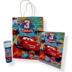 Kit Cotillón Cars Personalizado Bolsita Libro Para Colorear