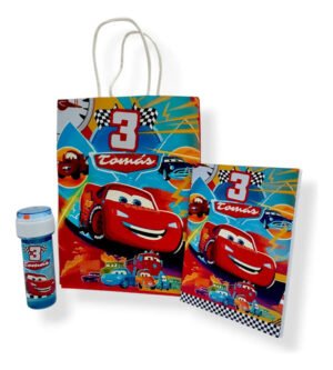 Kit Cotillón Cars Personalizado Bolsita Libro Para Colorear
