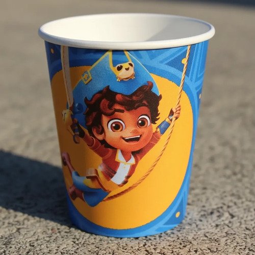 Vasos Papel Decorativos Personalizados Santiago De Los Mares Azul - Imagen 3