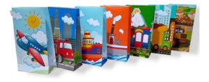 10 Bolsitas Sorpresita Personalizadas Transportes Variados