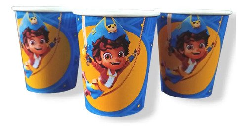 Vasos Papel Decorativos Personalizados Santiago De Los Mares Azul - Imagen 4