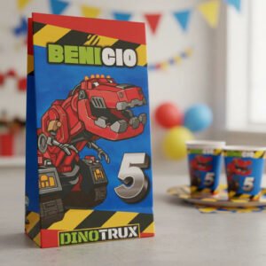 10 Bolsitas Sorpresita Personalizadas Dinotrux 1