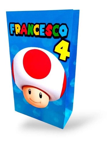 25 Bolsas Sorpresitas Cumpleaños Mario Bros. Y Sus Amigos -k Rojo Mario Bros Y Sus Amigos - Imagen 7