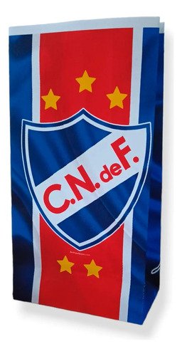 20 Bolsas Golosineras Cumpleaños Futbol Azul Y Rojo