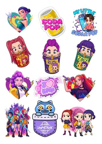 Set O Pack De Sorpresitas 12 Unds Con Pegotines O Stickers - Imagen 4
