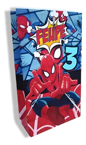20 Bolsas Golosineras, Sorpresitas Cumpleaños Spiderman-k