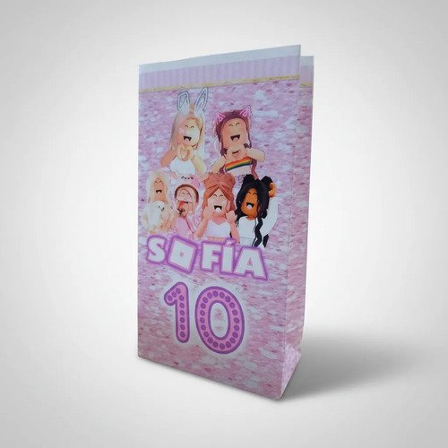 20 Bolsas Sorpresitas Cumpleaños Roblox Rosa- K Rosa Roblox - Imagen 2
