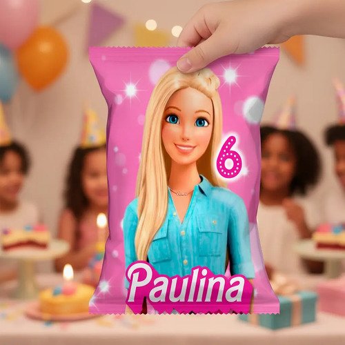Bolsas Para Sorpresitas Chips Bags Barbie 10 Unid- K - Imagen 6