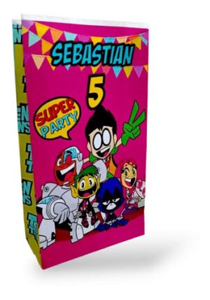 10 Bolsitas Sorpresita Personalizada Jovenes Titanes