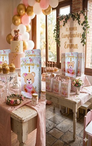 15 Bolsas Golosineras Cumpleaños Osita - Imagen 2