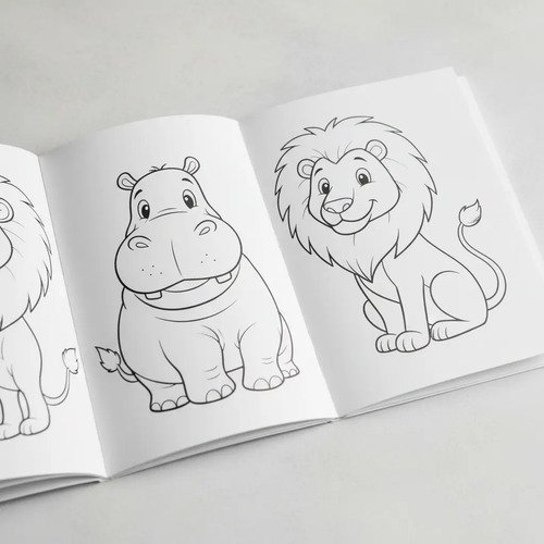 Libros Para Colorear Animales De La Selva- X 20unidades - Imagen 2