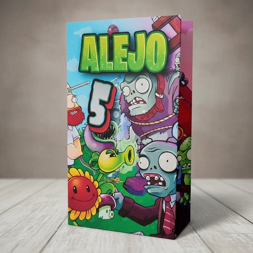 Pack 10 Bolsas / Bolsitas Sorpresitas Planta Vs Zombie - Imagen 5