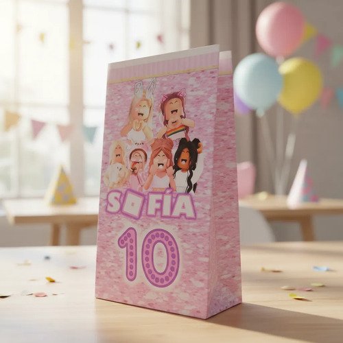 20 Bolsas Sorpresitas Cumpleaños Roblox Rosa- K Rosa Roblox
