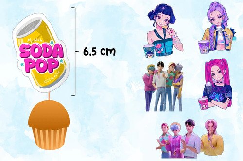 Banderin Decoración Feliz Cumpleaños Guerreras K-pop!! Lila Hunter Guerreras K-pop - Imagen 6