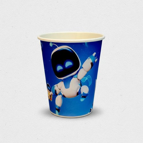 Pack 10 Vasos Descartables Cotillón Astro Bot Personalizable Azul - Imagen 3