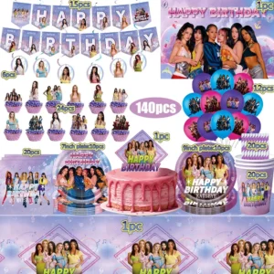 Suministros de Decoración para Fiestas de Cumpleaños Infantiles, Bolsa de Regalo Katseye, Cuaderno, Platos, Servilletas, Artículos para Baby Shower, Regalos para Fiestas de Cumpleaños Infantiles