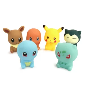 Pokemon Pikachu 6 uds juguetes acuáticos 5-6 CM juguete de baño flotante