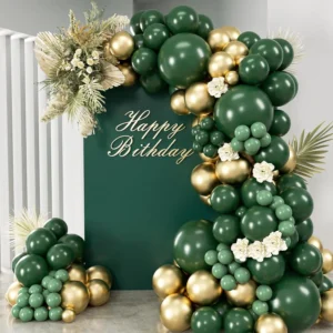 Kit de arco de guirnalda de globos de 99 Uds con globos de oro verde